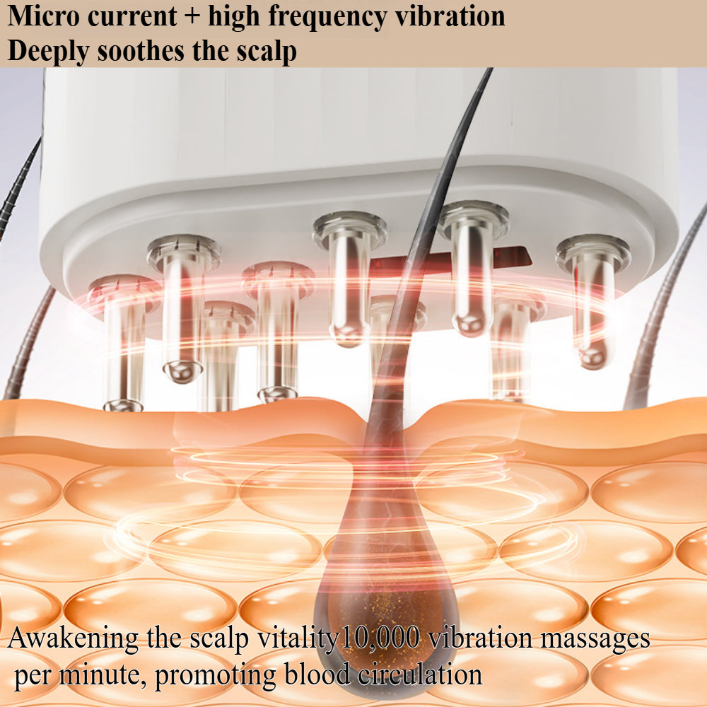2-in-1 Electric Scalp Massager & Hair Oil Applicator – Hair Growth Treatment Brush for Essential Oils, Serums, and Scalp Care