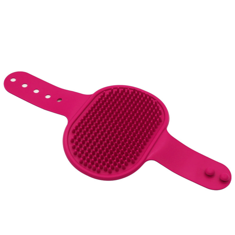 Dog Bath Brush & Massager – Adjustable Grooming Brush for Dogs & Cats with Soothing Silicone Bristles, Perfect for Short & Long Hair