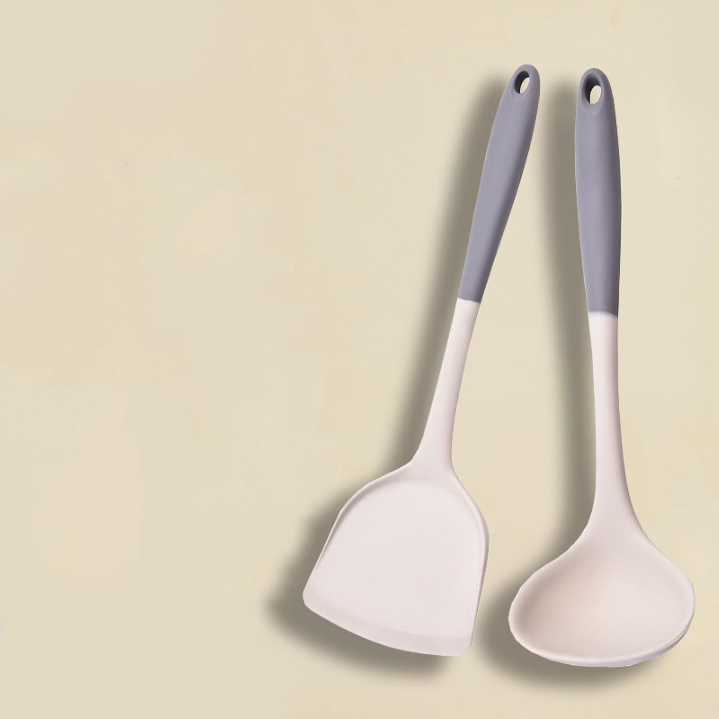 Multi-Purpose Silicone Kitchen Set – Spatula, Soup Spoon, and Skimmer for Cooking, Serving, and Baking