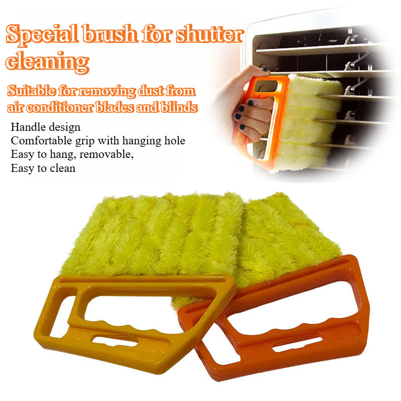 7-Finger Blind Cleaner Duster Tool - Handheld Mini Brush for Window Blinds, Air Conditioner Vents, Fans, and Car Vents (3pcs)