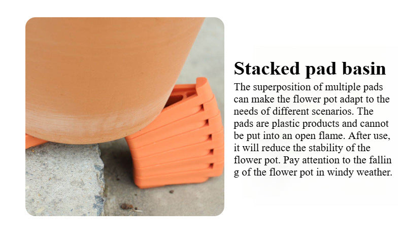 10-Pack Pot Feet Risers - Heavy Duty Planter Standoffs for Indoor/Outdoor Use - Improves Drainage & Protects Decks