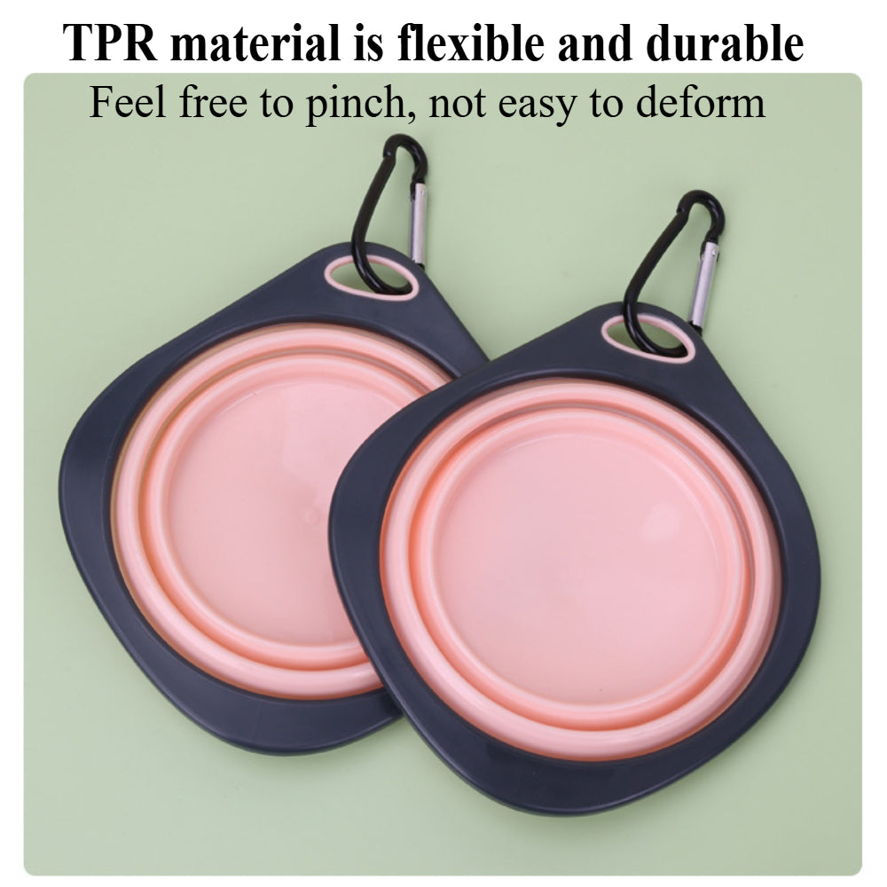 2-Pack Collapsible Dog Bowls – Lightweight Pet Travel Food & Water Dishes