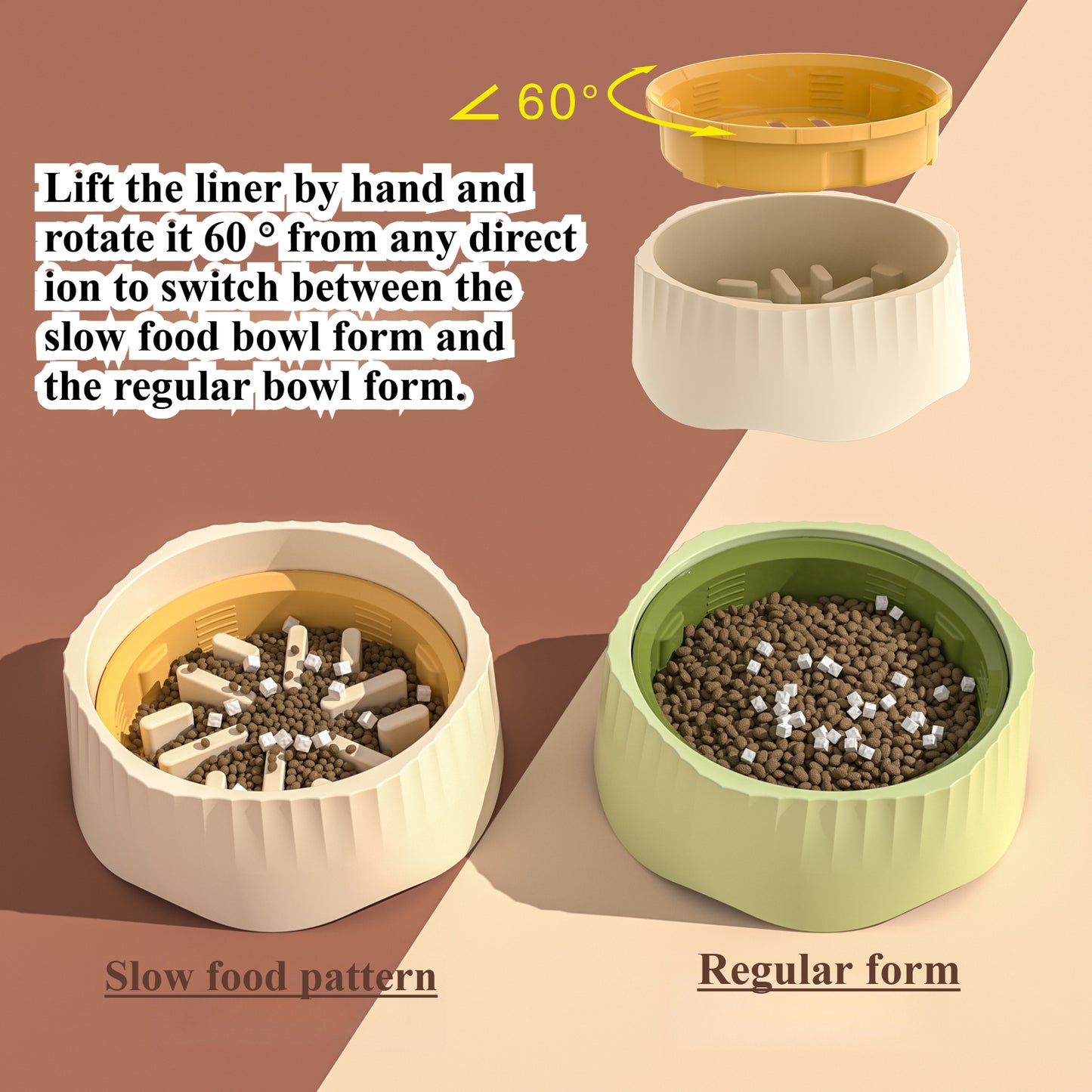 Slow Feeder Dog Bowl - Anti-Choke Maze Design for Small, Medium & Large Dogs - Improves Digestion & Prevents Bloat