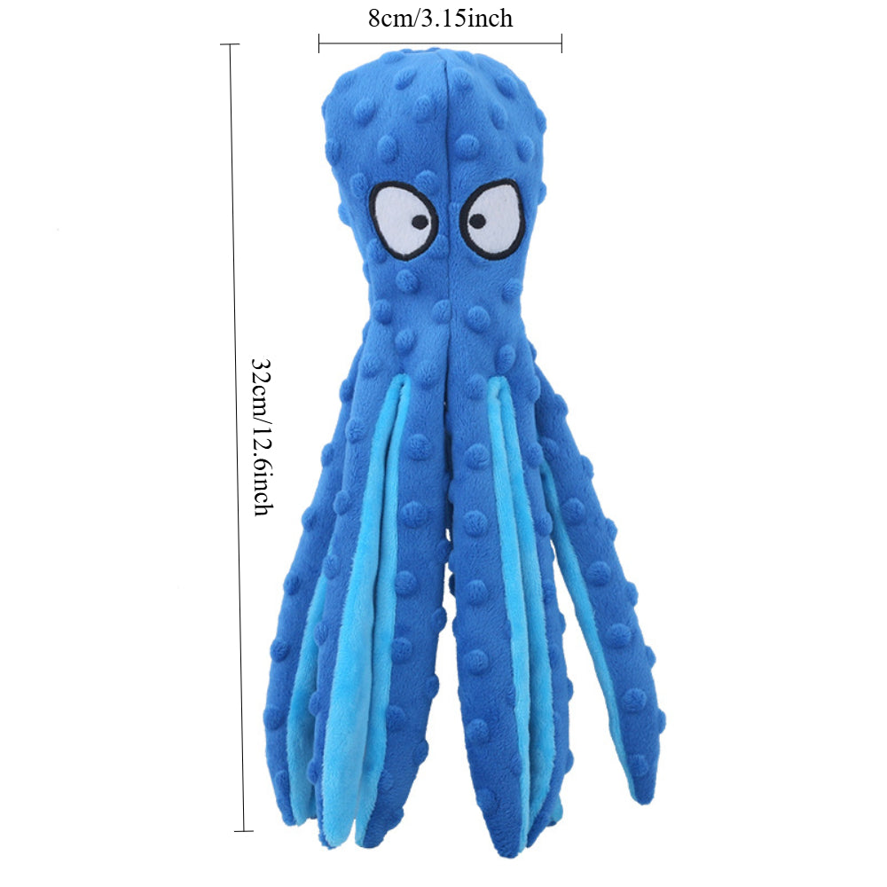 Octopus Squeaky Dog Toys 2-Pack – No-Stuffing Crinkle Chew Toys for Puppies & Dogs