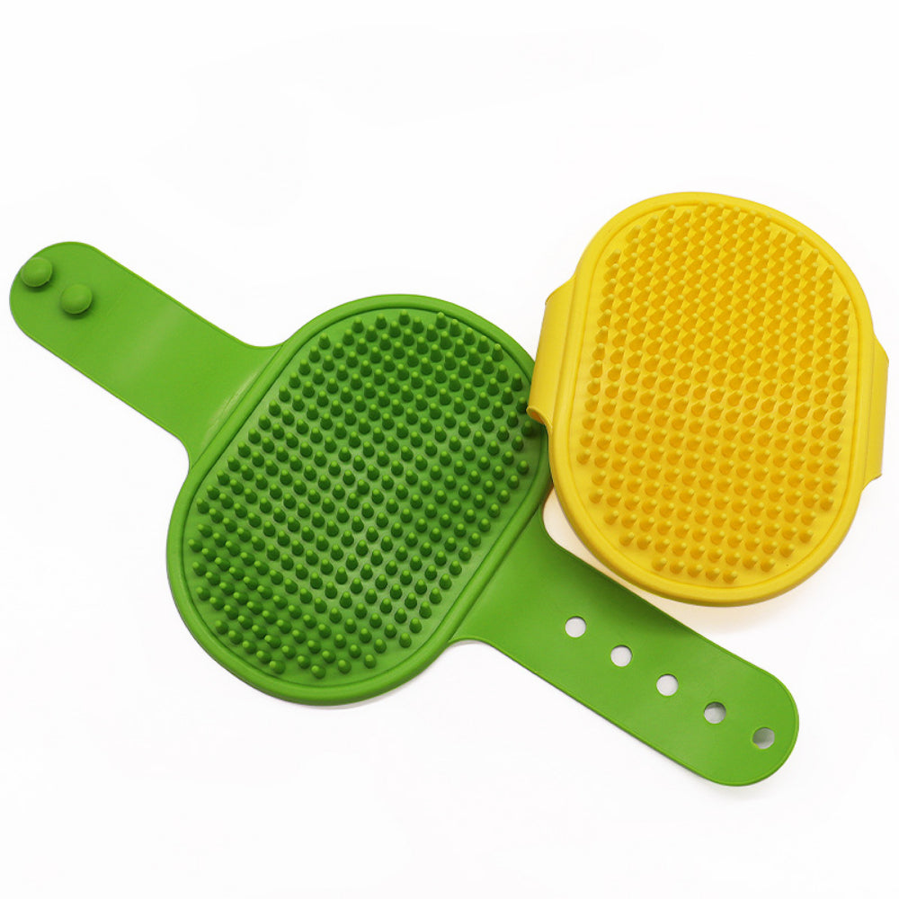 Dog Bath Brush & Massager – Adjustable Grooming Brush for Dogs & Cats with Soothing Silicone Bristles, Perfect for Short & Long Hair