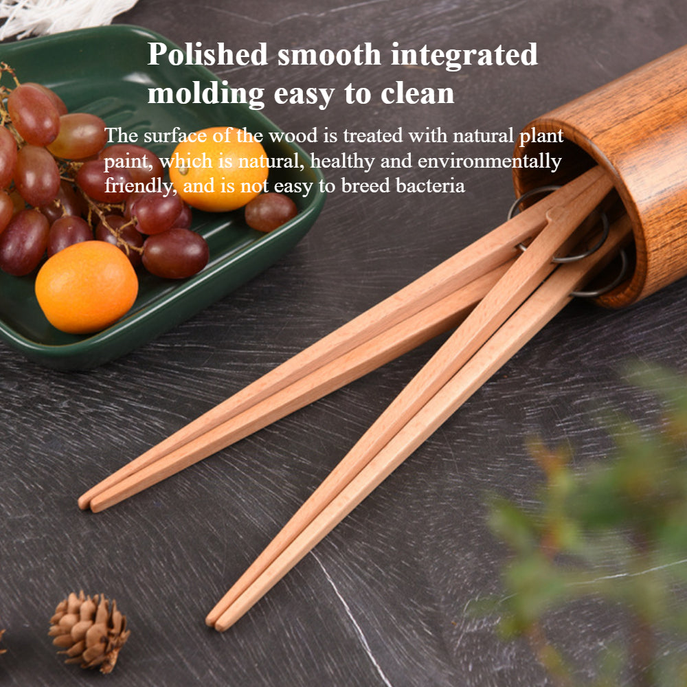 Long Wooden Toaster Tongs – Kitchen Utensil for Bread, Pickles, Muffins, and Cooking