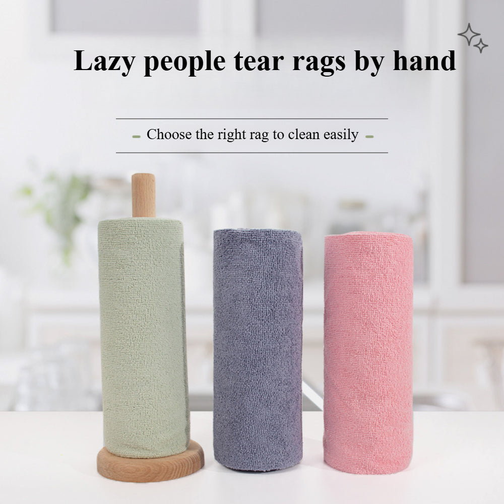 20-Pack Microfiber Towels on a Roll - Reusable, Super Absorbent & Easy-Tear Dish Cloths (9.8"x9.8")