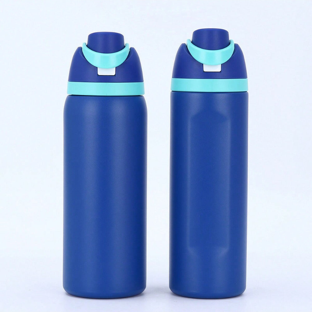 Insulated Stainless Steel Water Bottle with Straw - Double Drinking Portable Thermos for Sports & Travel
