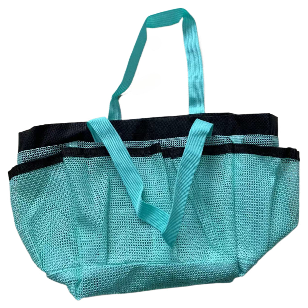 Extra-Large Mesh Shower Caddy - 7-Pocket Hanging Organizer for Dorm, Gym & Travel - Collapsible Quick-Dry Shower Tote Bag