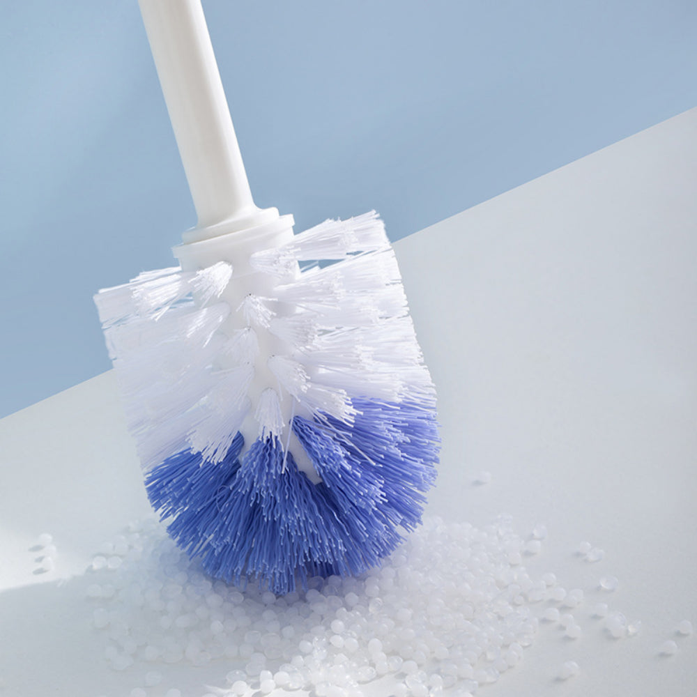 Long Handle Toilet Brush Set – Soft Bristle Bathroom Cleaning Brush with Holder