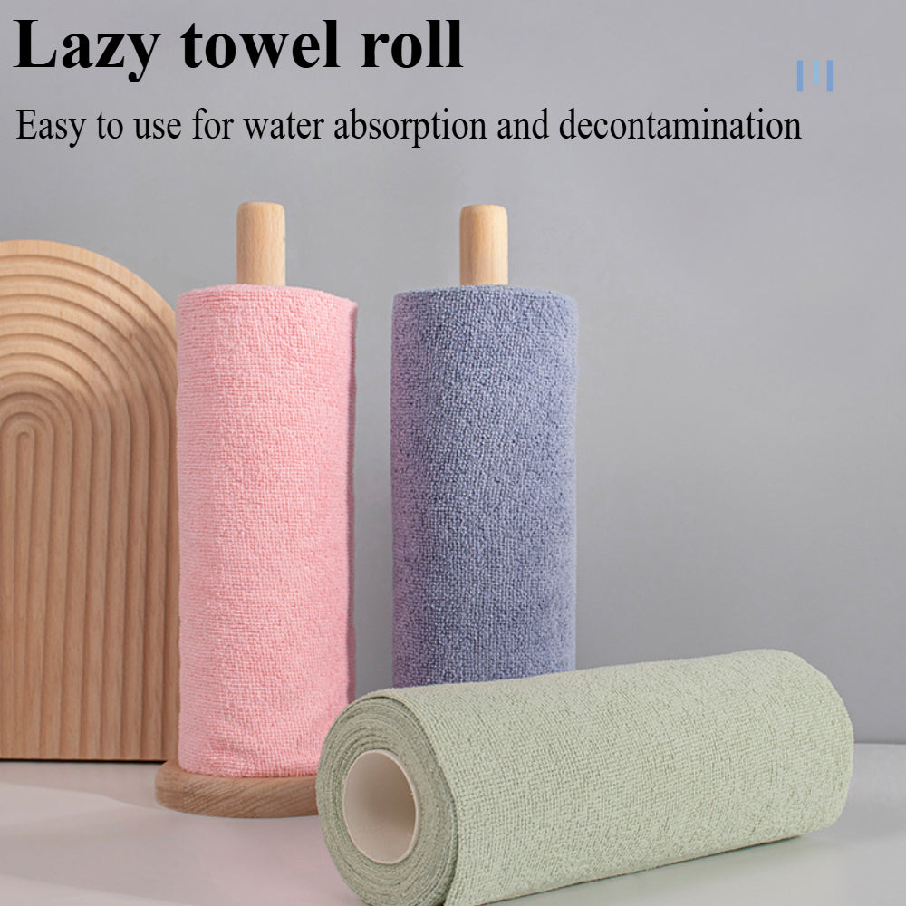 20-Pack Microfiber Towels on a Roll - Reusable, Super Absorbent & Easy-Tear Dish Cloths (9.8"x9.8")