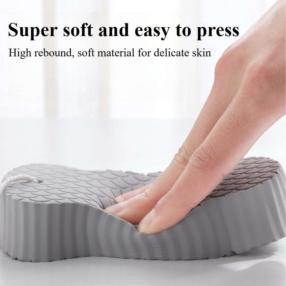4 PCS Exfoliating Bath Sponges Set - Body Scrub Sponges for Dead Skin Removal - Gentle for Adults, Baby & Pregnant Women