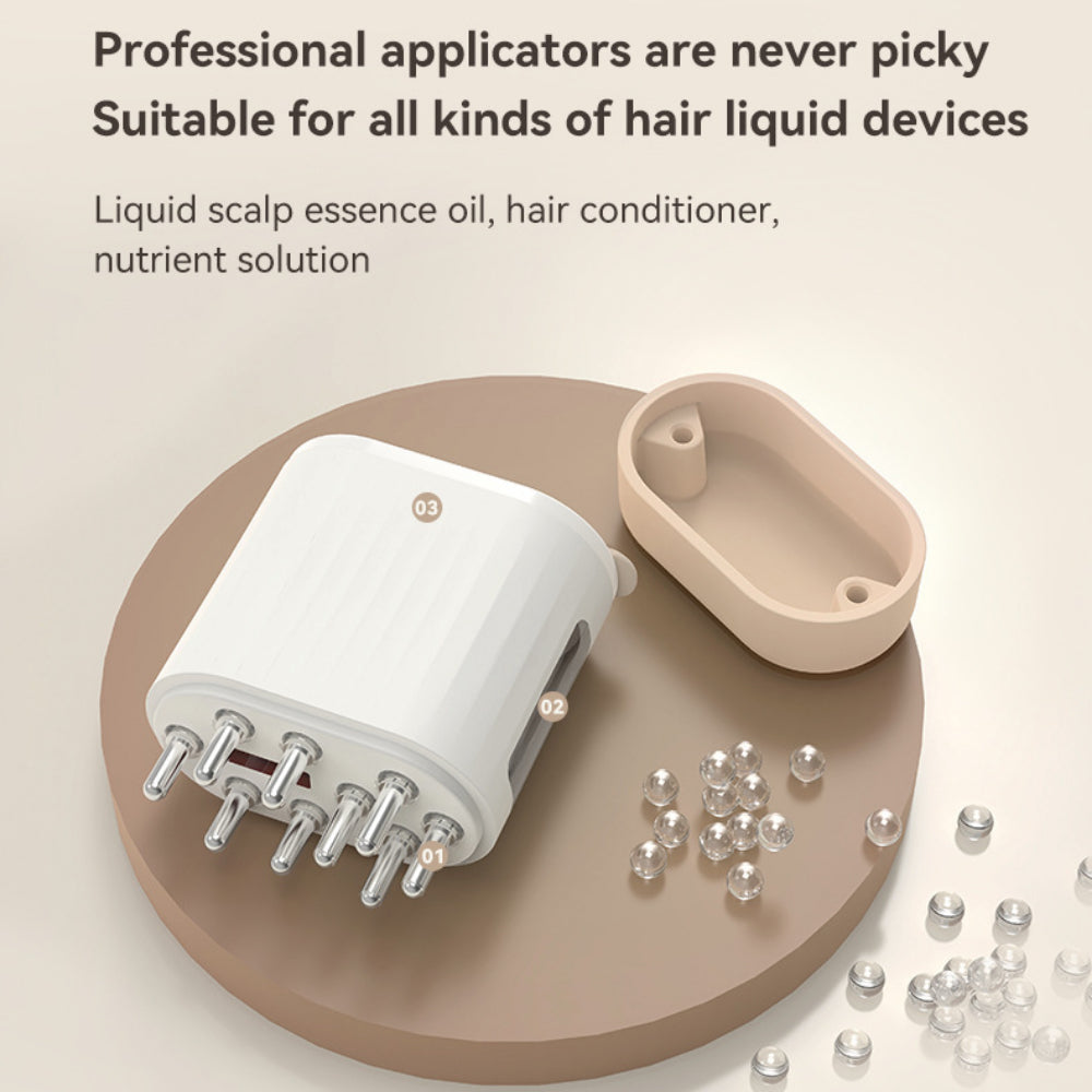 2-in-1 Electric Scalp Massager & Hair Oil Applicator – Hair Growth Treatment Brush for Essential Oils, Serums, and Scalp Care