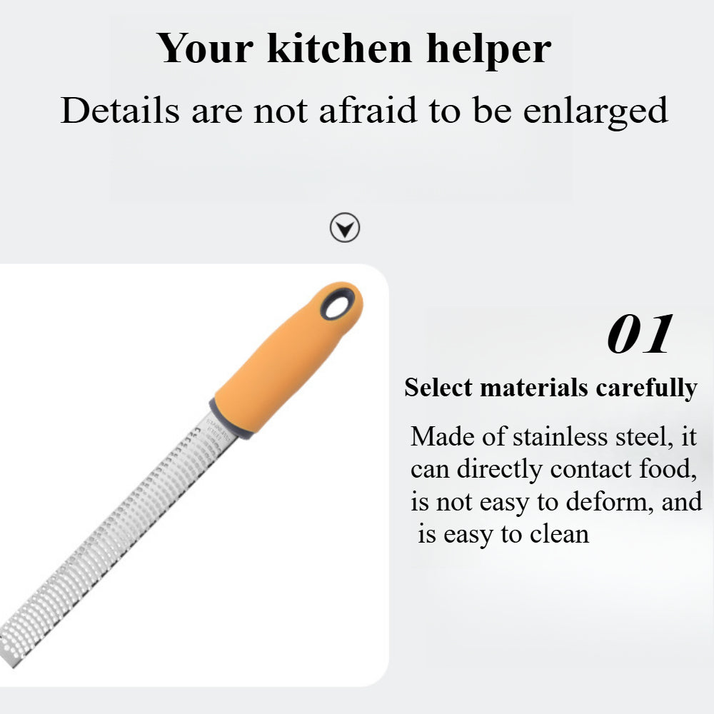 Stainless Steel Kitchen Zester – Grate Ginger, Nutmeg, Lemon & Cheese