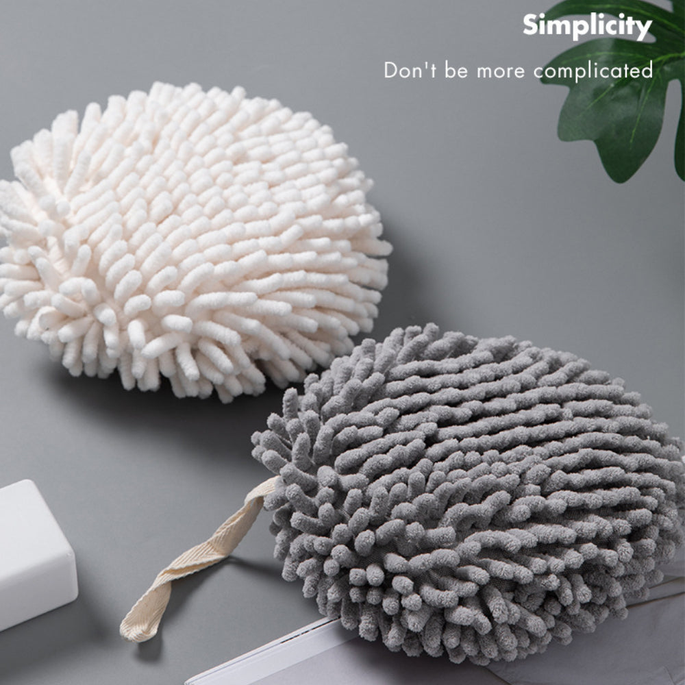 Modern Bathroom Towel 2PCS– Plush Ball-Textured Hand Towels for Stylish & Functional Drying