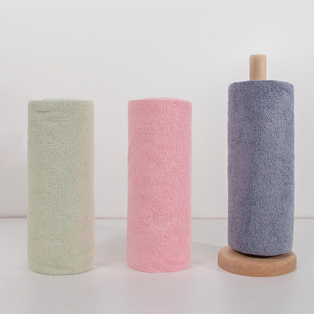 20-Pack Microfiber Towels on a Roll - Reusable, Super Absorbent & Easy-Tear Dish Cloths (9.8"x9.8")