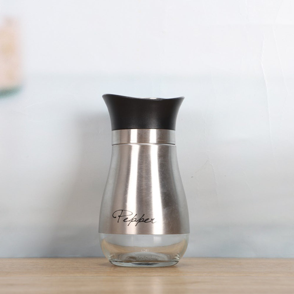 Stainless Steel Salt and Pepper Shakers Set – Premium Glass-Bottom Dispensers for Kitchen, BBQ, Camping & Table Use