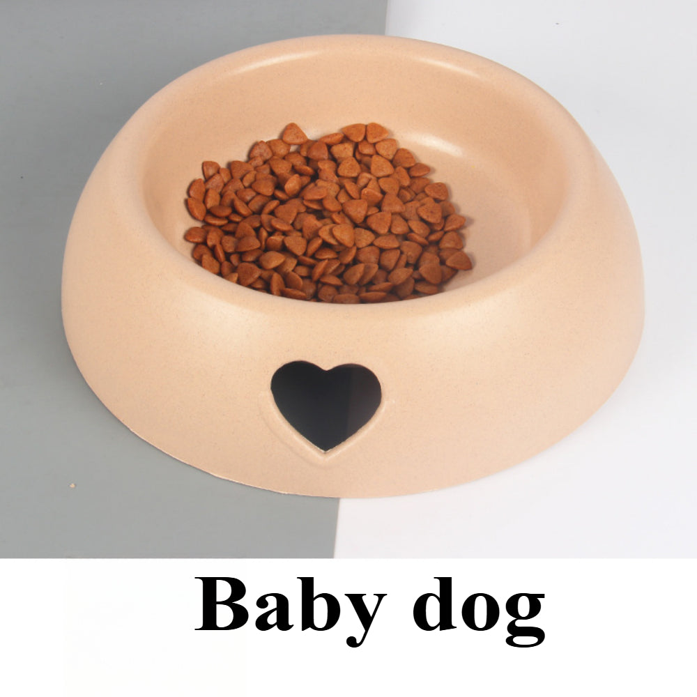 Pet Food Water Bowls Combo - Durable Plastic Wheat Pattern Feeder - Non-Tip Design for Small/Medium Dogs, Puppies, Cats & Kitten
