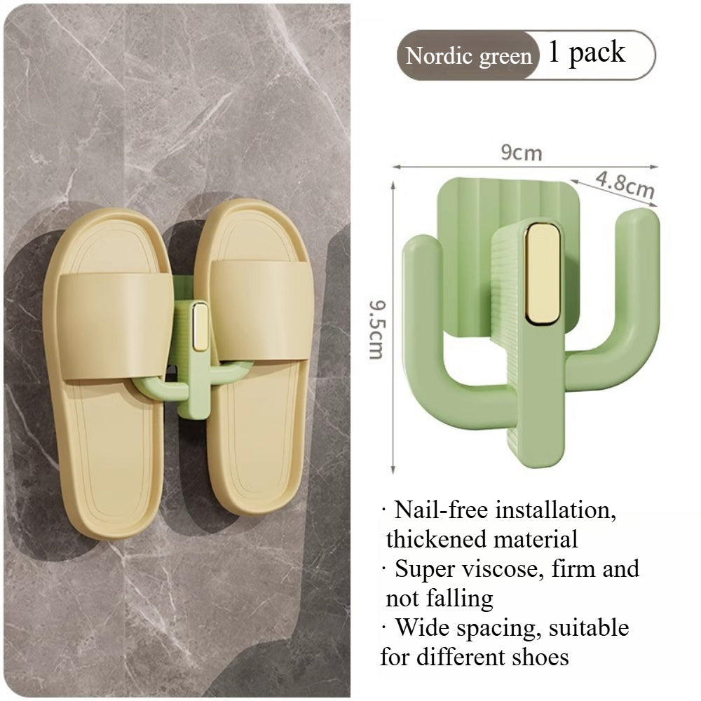 4-Pack No-Drill Shoe Rack - Sticky Mount Hanging Organizer for Doors/Walls