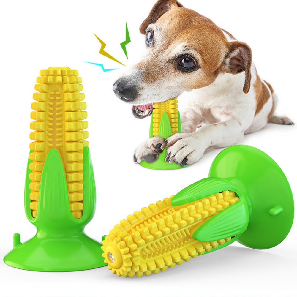 Tough Corn Dog Chew Toys - Durable Rubber Squeaky Toys for Aggressive Chewers