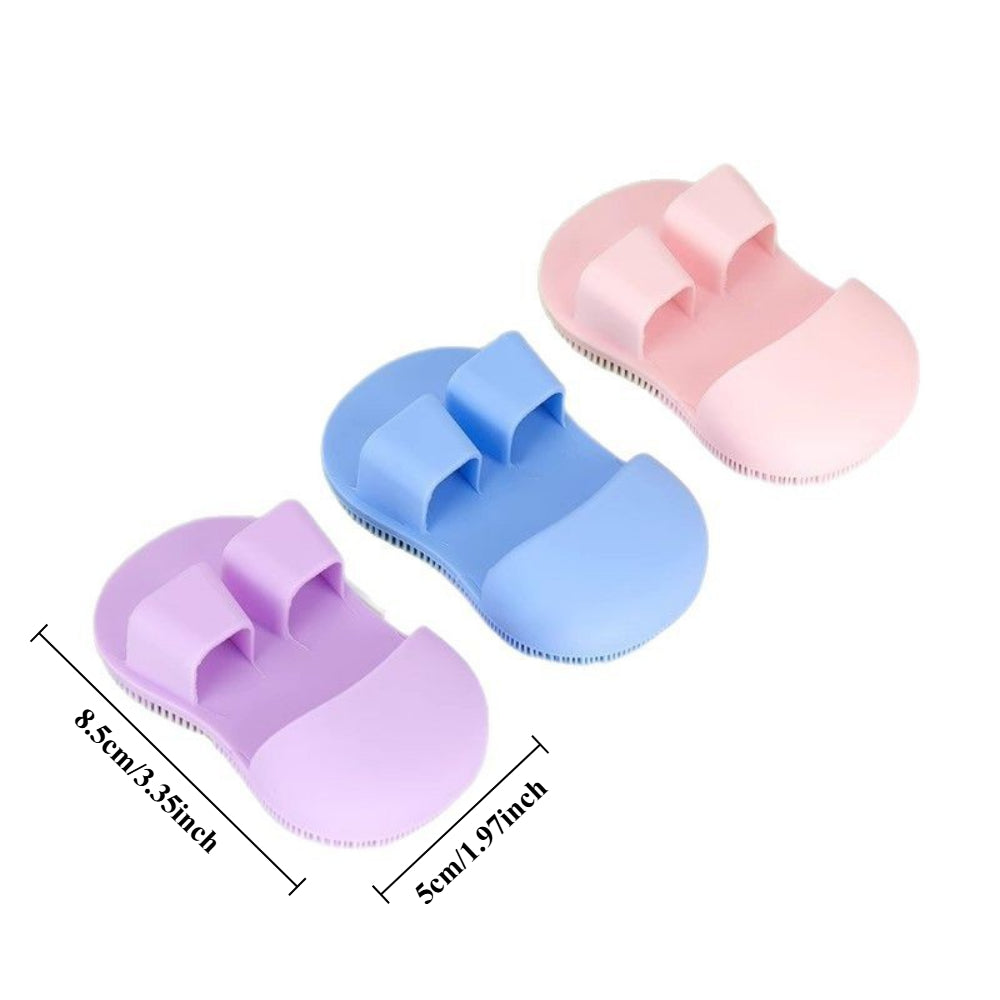 Facial Cleansing Brush 3-Pack - Silicone Exfoliator Scrubber for Blackheads, Pores & Acne - Gentle Manual Face Wash Tool (Colorful Set)