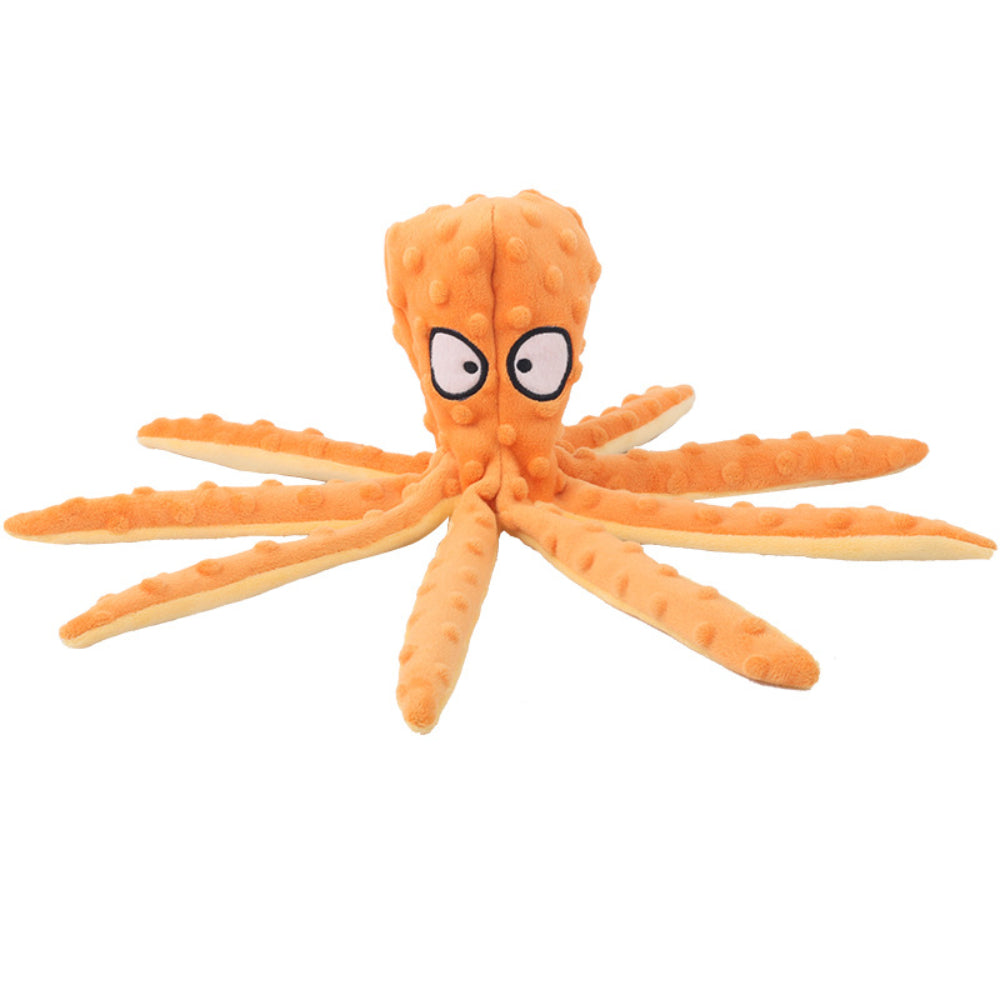 Octopus Squeaky Dog Toys 2-Pack – No-Stuffing Crinkle Chew Toys for Puppies & Dogs