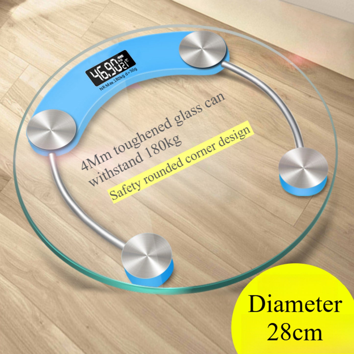 USB Charging money,Modern Glass Digital Scale - Accurate Body Weight Tracking with LCD Screen, 180KG Max, Sleek Round Design