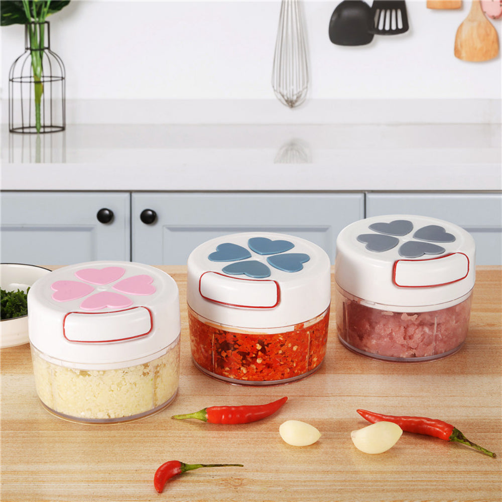 Manual Hand-Pull Food Processor – Vegetable Meat Chopper, Garlic Onion Shredder, Slicer & Household Kitchen Mincer Tool