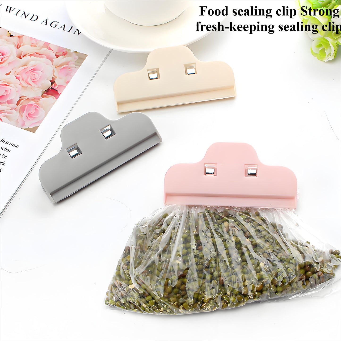 Diamond Painting Clips & Food Seal Clamps – Heavy-Duty Multi-Use Clips for Crafts, Snack Bags & Light Pads,2pcs