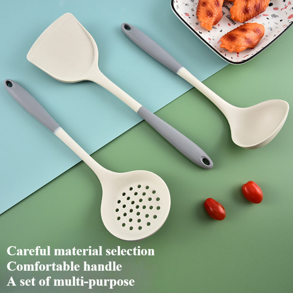Multi-Purpose Silicone Kitchen Set – Spatula, Soup Spoon, and Skimmer for Cooking, Serving, and Baking