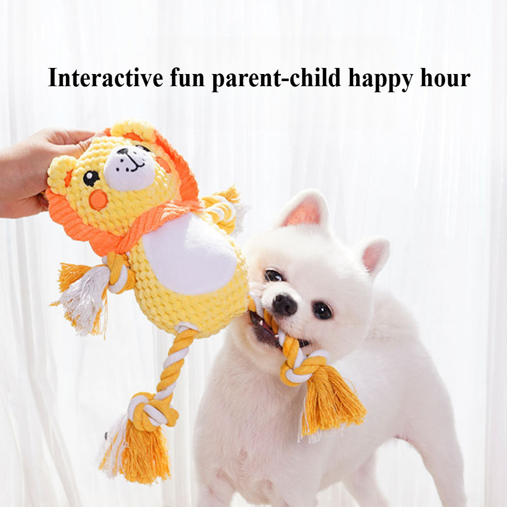 Durable Squeaky Dog Toys – Cute Plush & Rope Chew Toys for Small & Medium Dogs, Indoor/Outdoor Play, Perfect Pet Gift