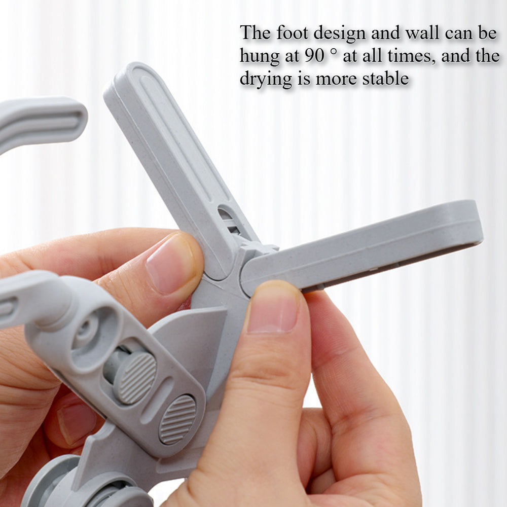 Portable Folding Clothes Drying Rack with Hook - Compact Travel Hanger for Laundry, RV, Cruise Ships etc.