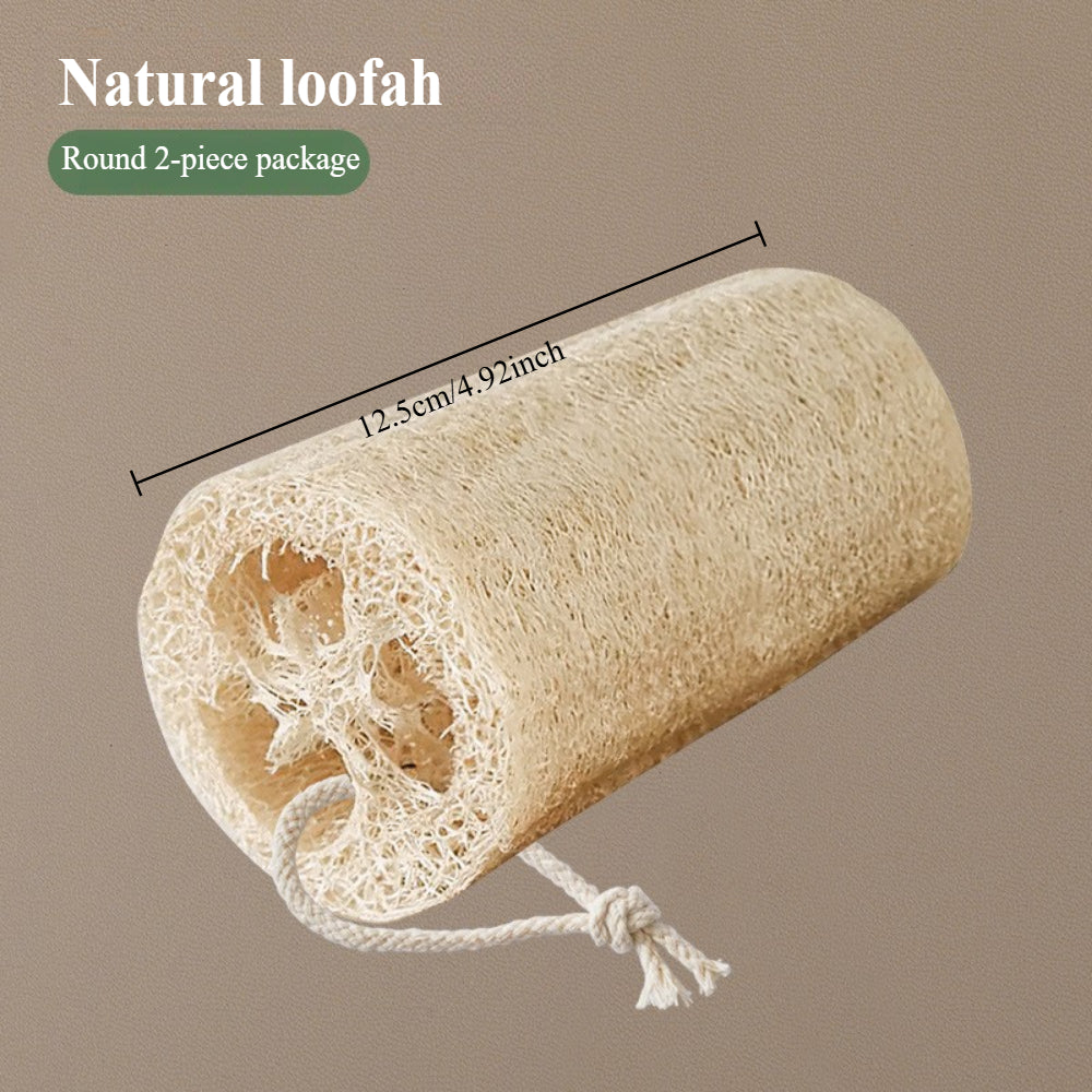Natural Loofah Sponge & Dishcloth – Scratch-Resistant Cleaning Tools for Kitchen, Bathroom, and Household(2pcs)