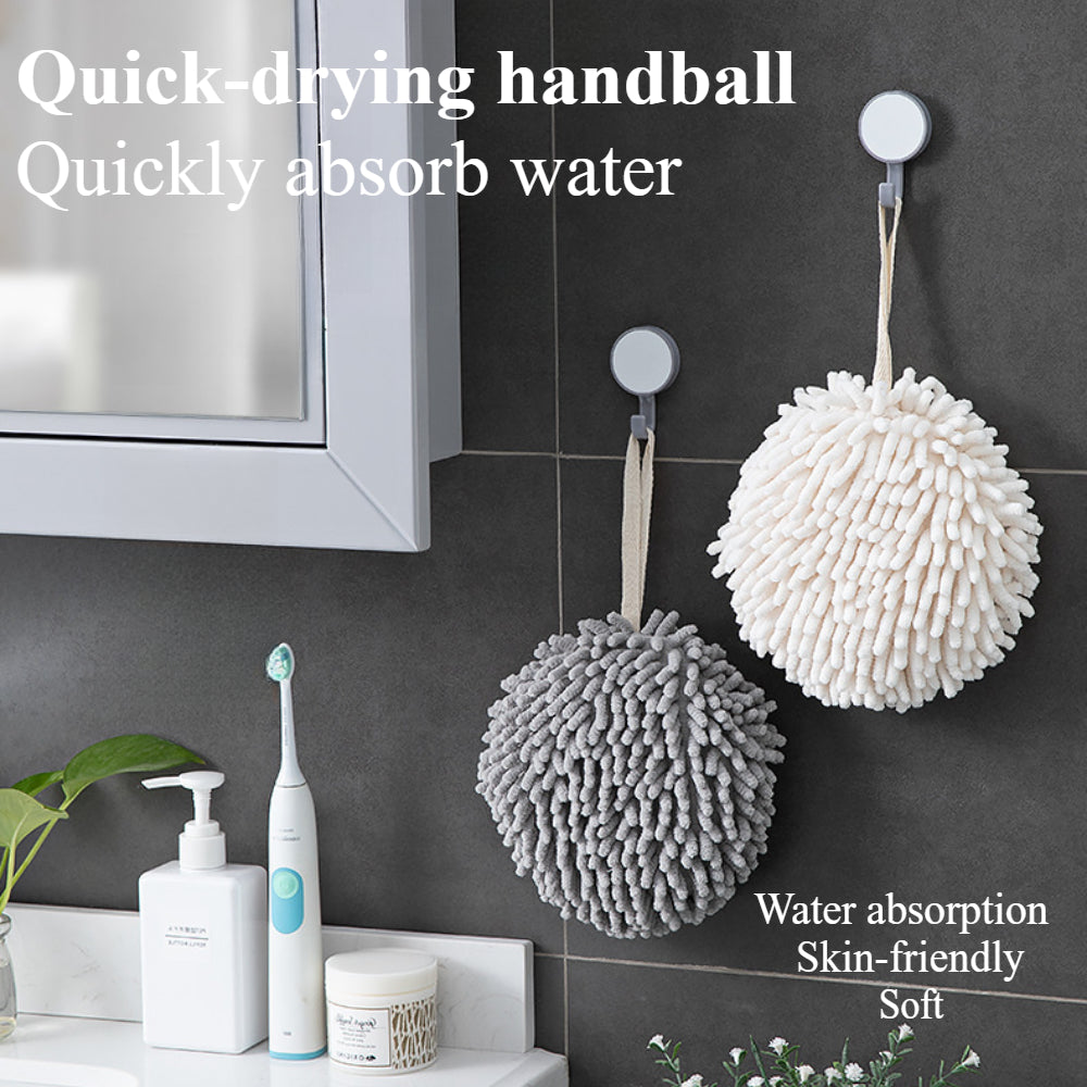 Modern Bathroom Towel 2PCS– Plush Ball-Textured Hand Towels for Stylish & Functional Drying