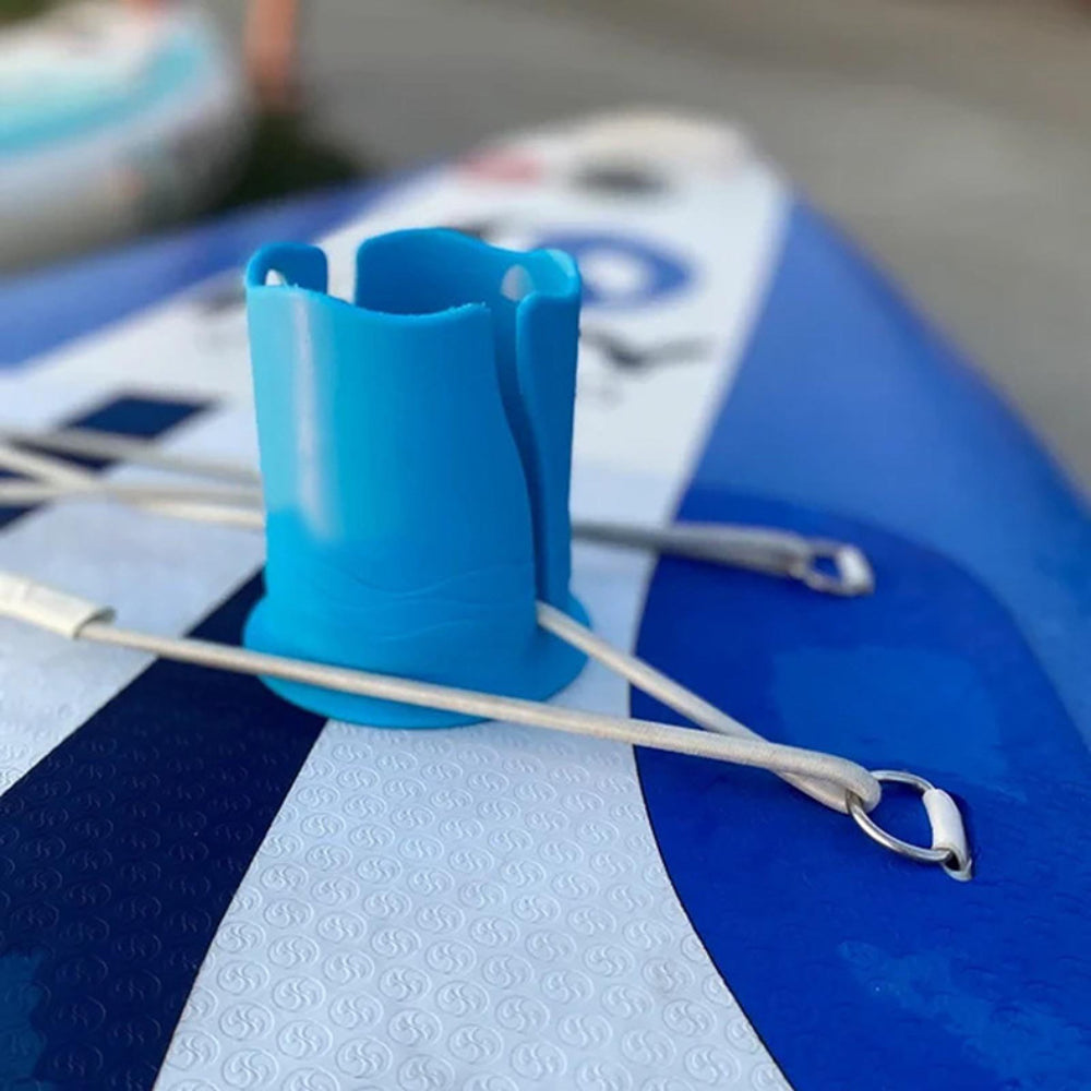 Universal Paddle Board Accessory - No-Spill Elastic Drink Holder for SUP, Kayak & Surfboard | Secures Coffee, Beer & Smartphones