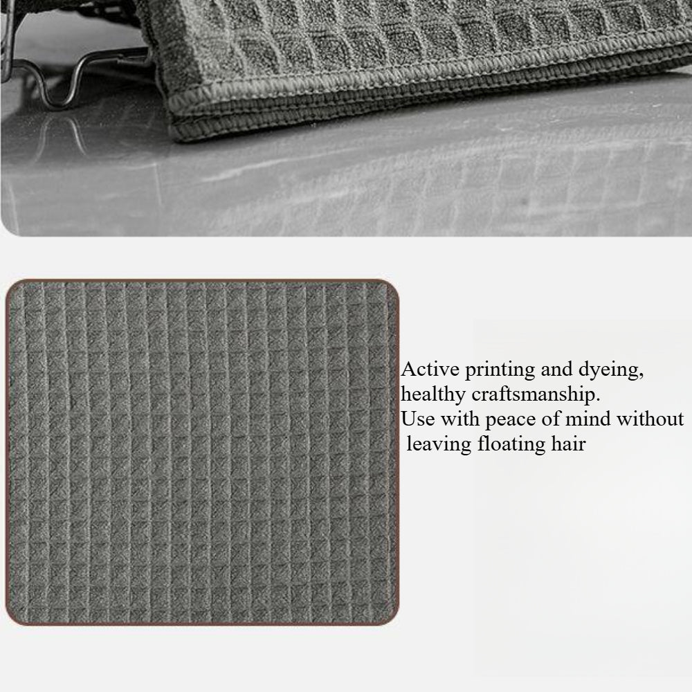 Professional Waffle Weave Microfiber Dish Cloths - Super Absorbent & Quick-Dry Kitchen Towels (5-Pack, Dark Grey)