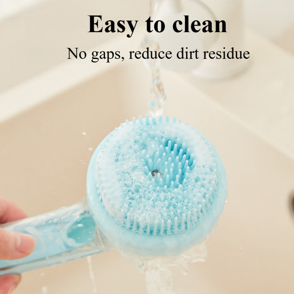2-in-1 Pet Bath Brush with Shampoo Dispenser - Gentle Massage Scrubber for Dogs & Cats (Long/Short Hair)