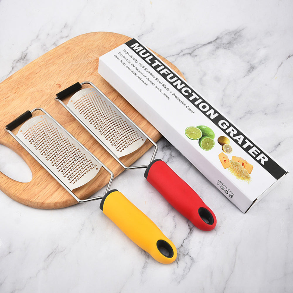 Stainless Steel 304 Cheese & Lemon Zester - Wide Blade Grater for Kitchen