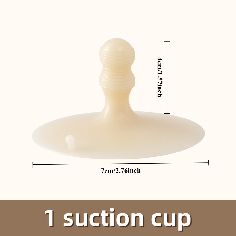 Natural Cleaning Sponges with Suction Cups - 2-Sided Dish Scrubber for Non-Stick Pans - Kitchen & Bathroom Use
