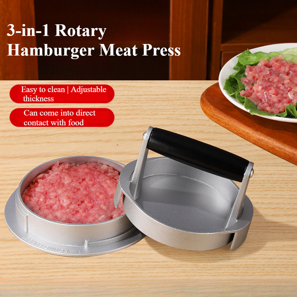 Burger Press & Meatball Maker - Heavy Duty BBQ Smasher Tool with Comfortable PP Handle for Patties, Stuffed Steaks & Meatloaf