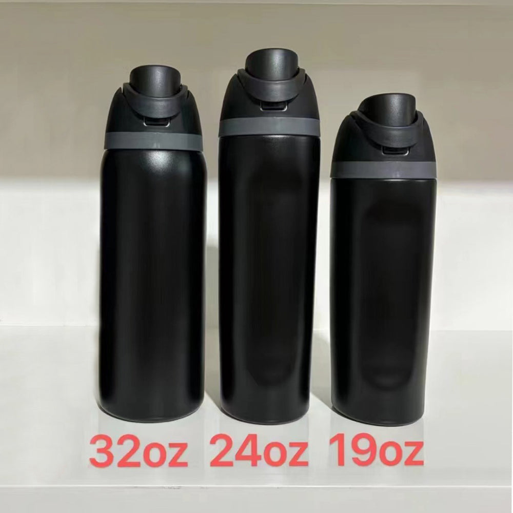 Insulated Stainless Steel Water Bottle with Straw - Double Drinking Portable Thermos for Sports & Travel