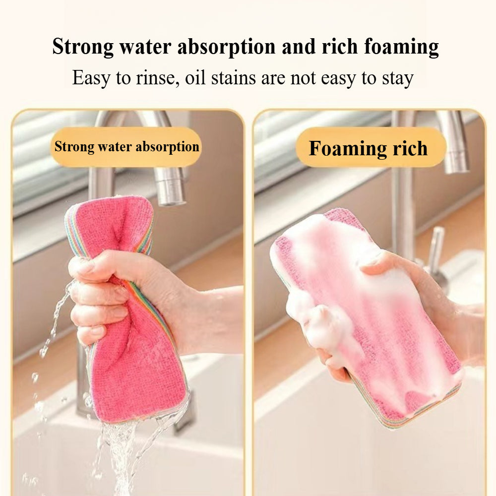 2-Pack 12-Layer PVA Sponge Set - Ultra Absorbent Tearable Cleaning Pads for Kitchen & Household (Reusable & Separable)