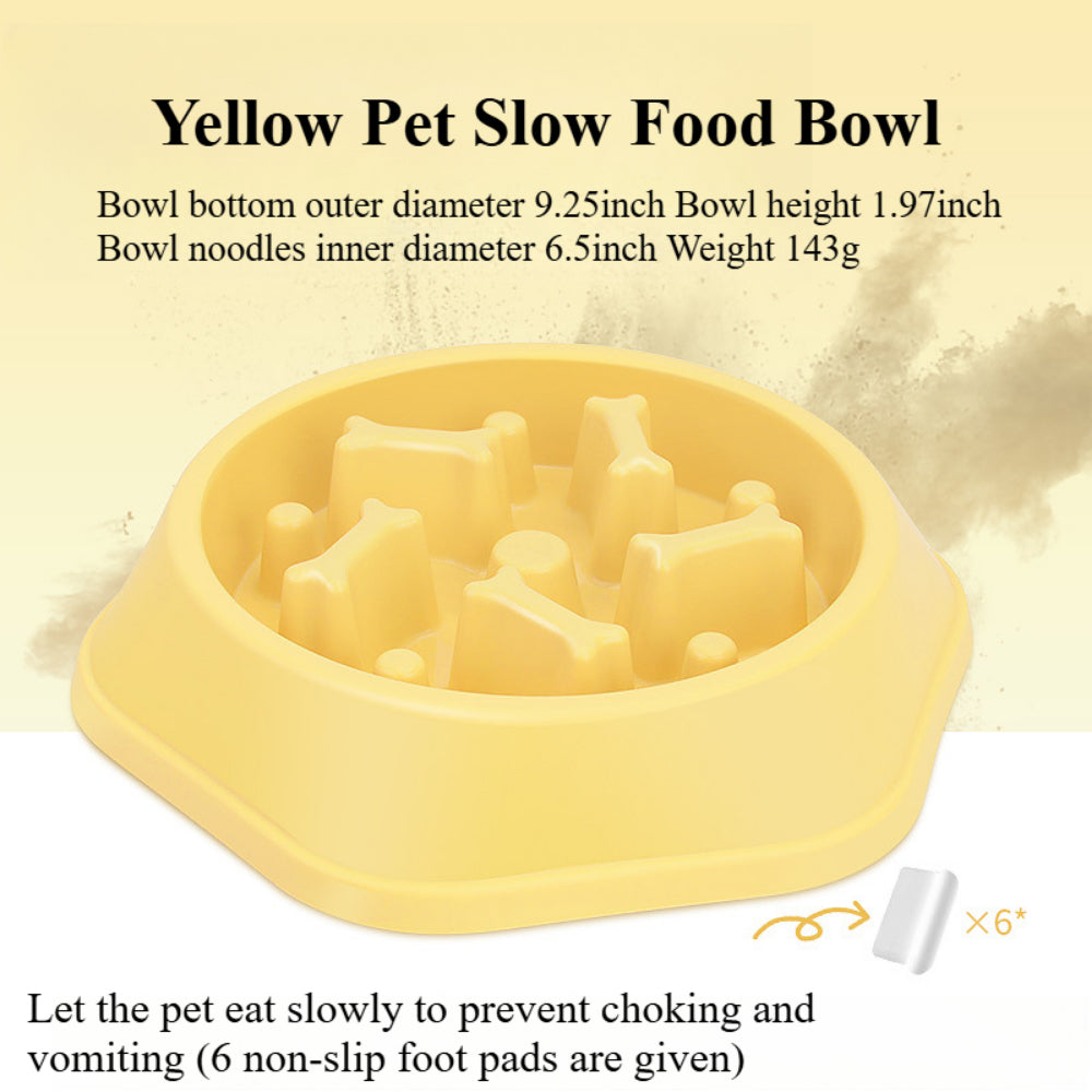 Dog Slow Feeder Bowl - Stops Fast Eating, Prevents Choking & Bloating (Non-Slip Design)