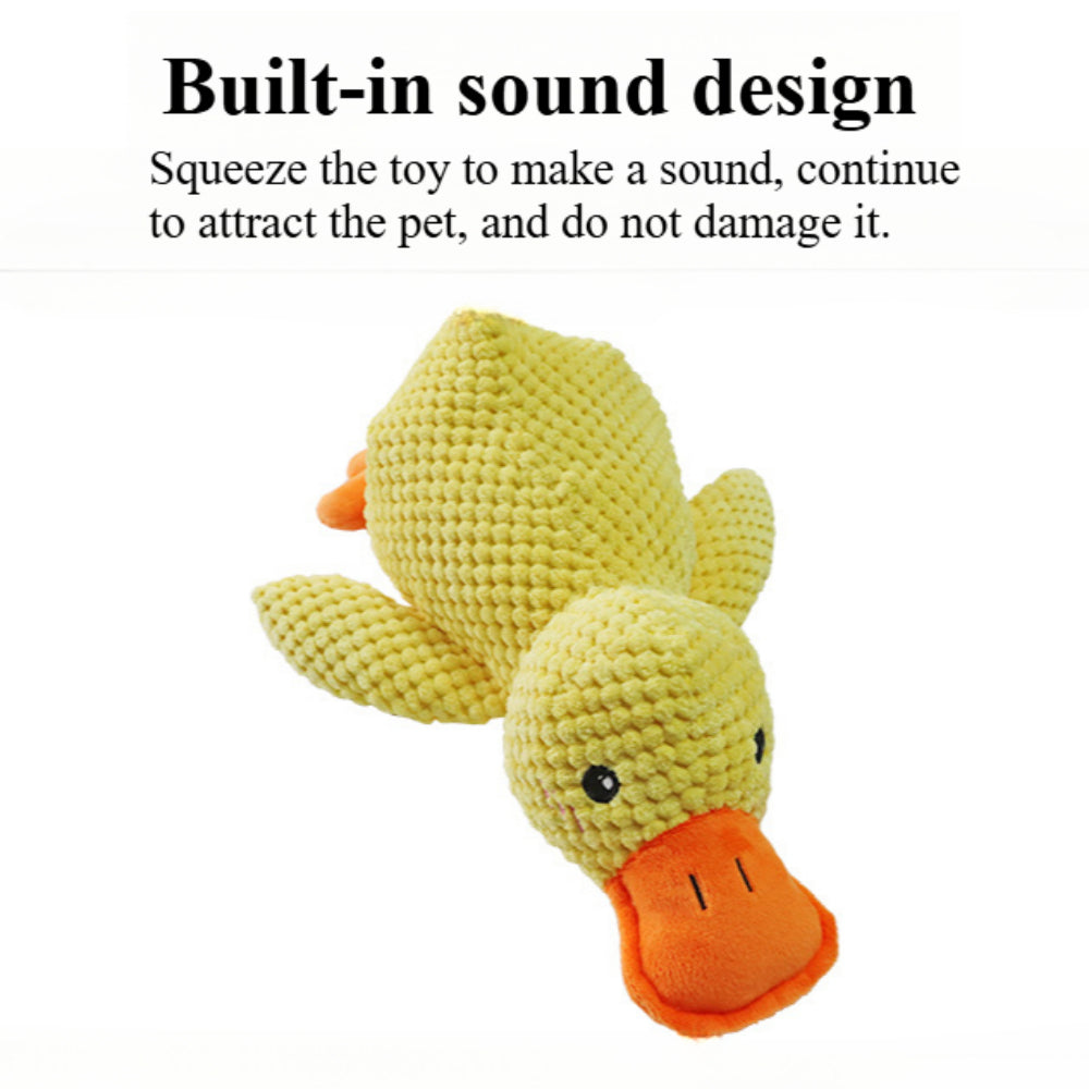 Quack-Quack Calming Duck Toy - Soft Squeaker Plush for Anxious Dogs & Aggressive Chewers