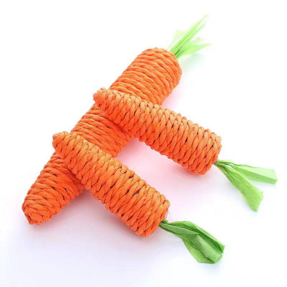 Orange Sisal Carrot Cat Toy - Dental Chew & Interactive Teether for Kittens