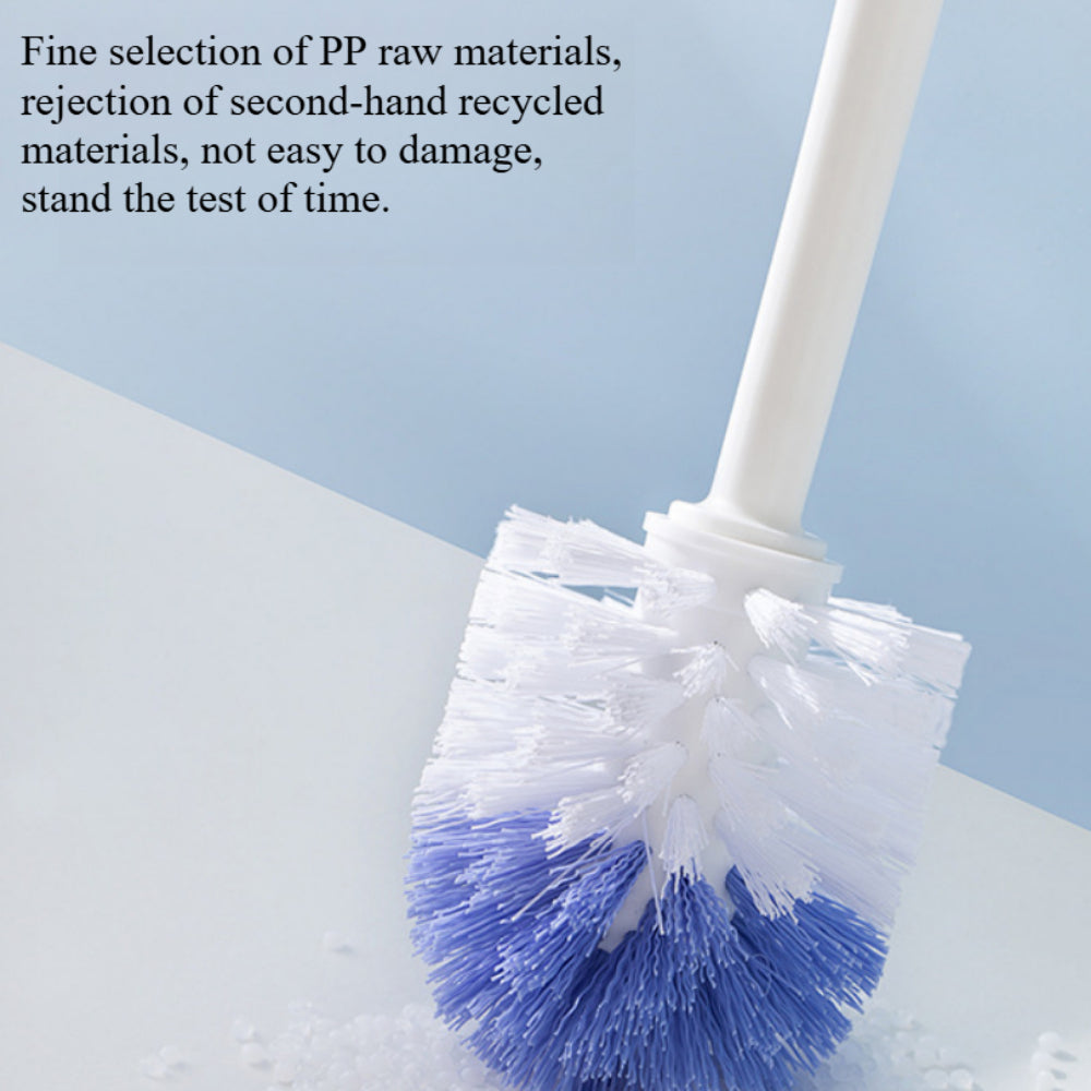 Long Handle Toilet Brush Set – Soft Bristle Bathroom Cleaning Brush with Holder