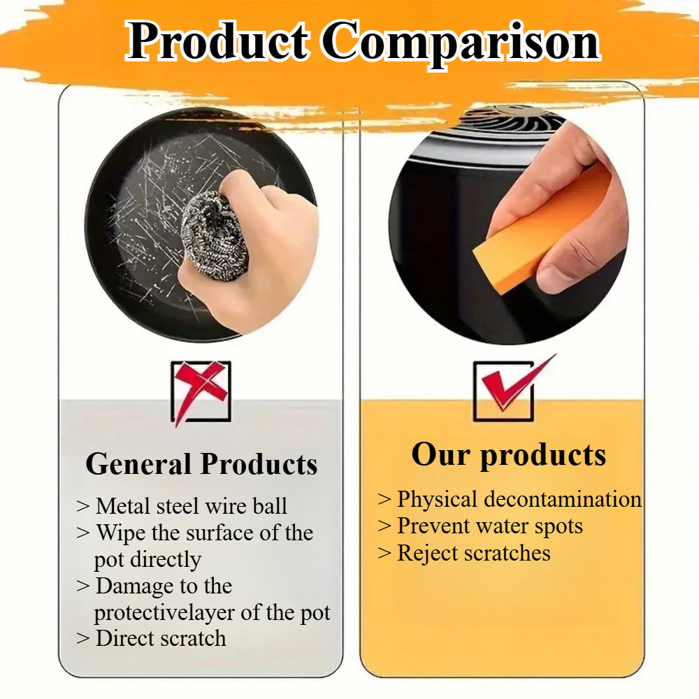 Magic Stainless Steel Scratch Eraser - 4 Piece Cleaning Kit for Removing Rust, Water Marks & Scratches from Kitchenware