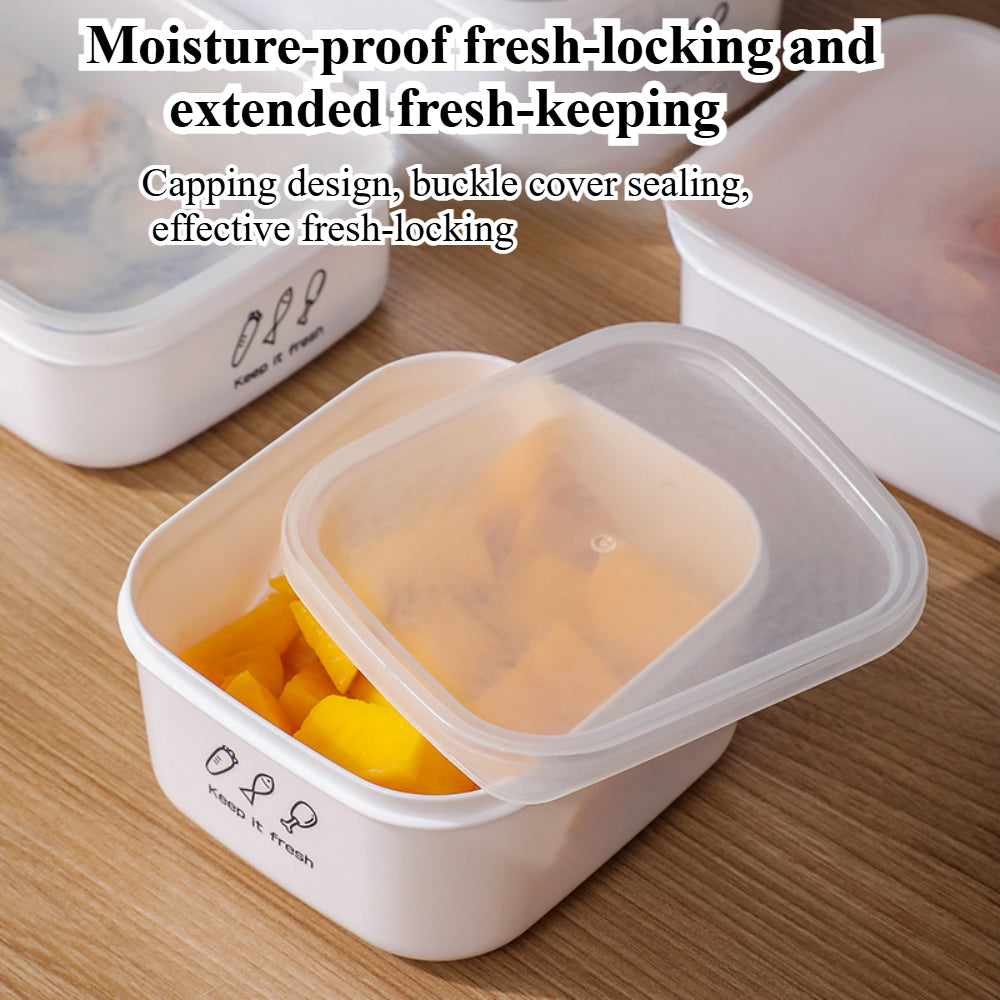 Space-Saving Fridge Containers - Interlocking Food Storage Bins with Lids (Multiple Sizes)