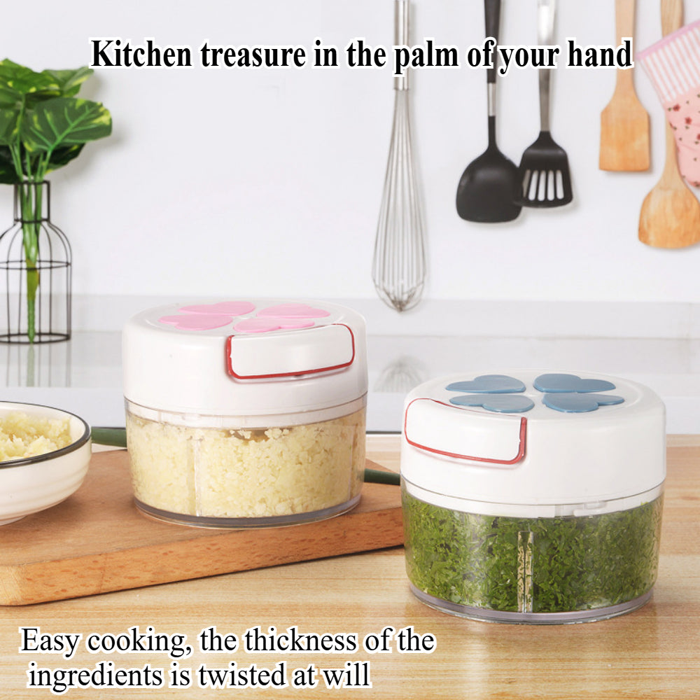 Manual Hand-Pull Food Processor – Vegetable Meat Chopper, Garlic Onion Shredder, Slicer & Household Kitchen Mincer Tool