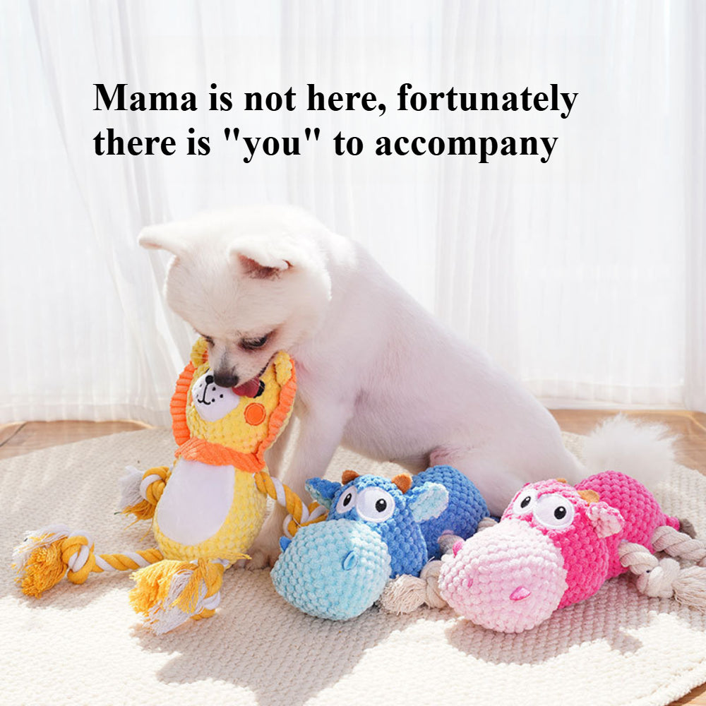 Durable Squeaky Dog Toys – Cute Plush & Rope Chew Toys for Small & Medium Dogs, Indoor/Outdoor Play, Perfect Pet Gift